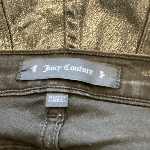 Juicy Couture Women's Skinny‎ Jeans Size 28 Metallic Floral Print Low-Rise - Picture 2 of 11